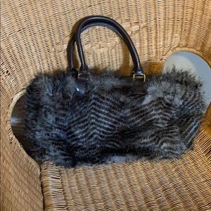 Faux fur purse